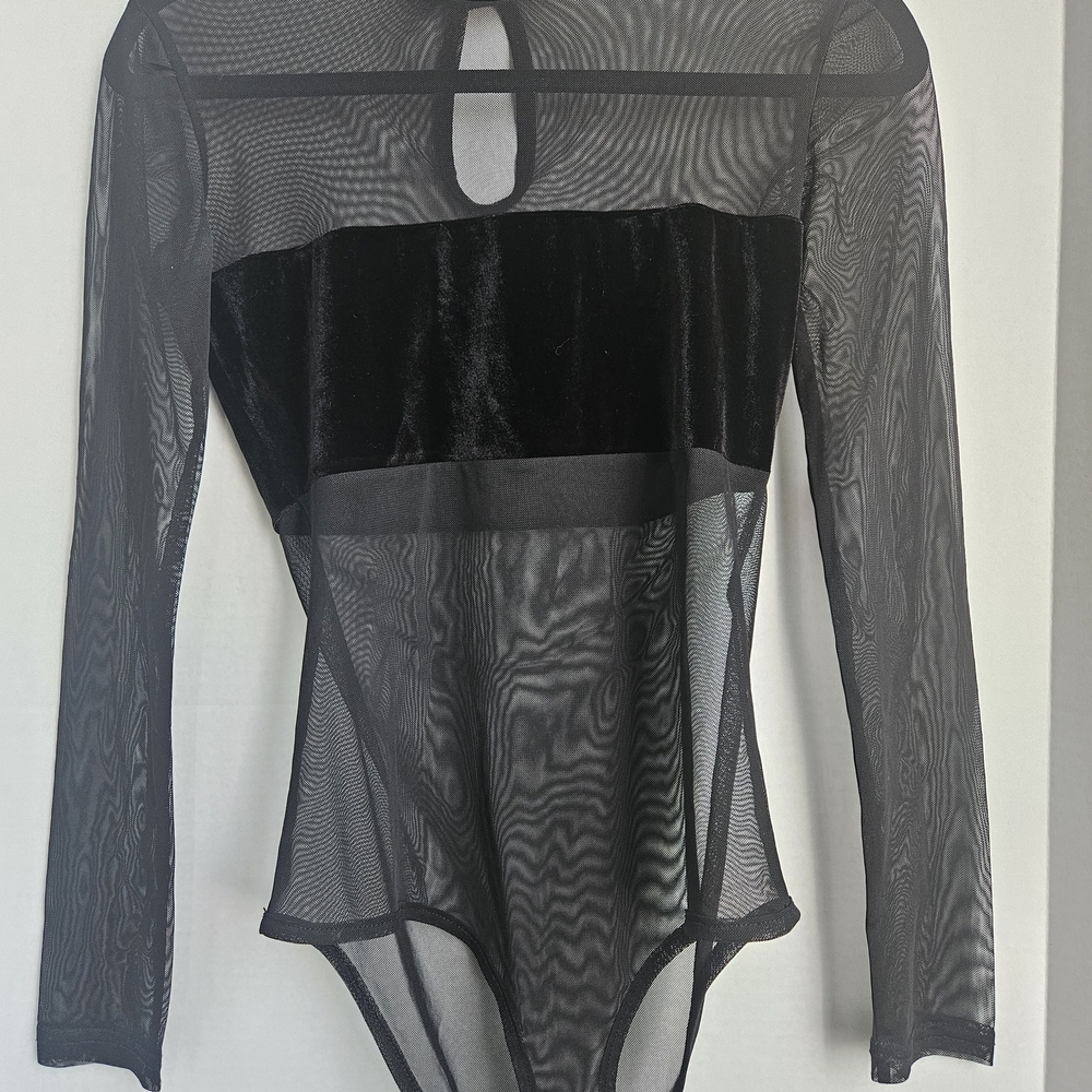 Elegant Black Sheer Bodysuit